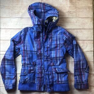 Oakley Blue Plaid Ski Jacket 🩵